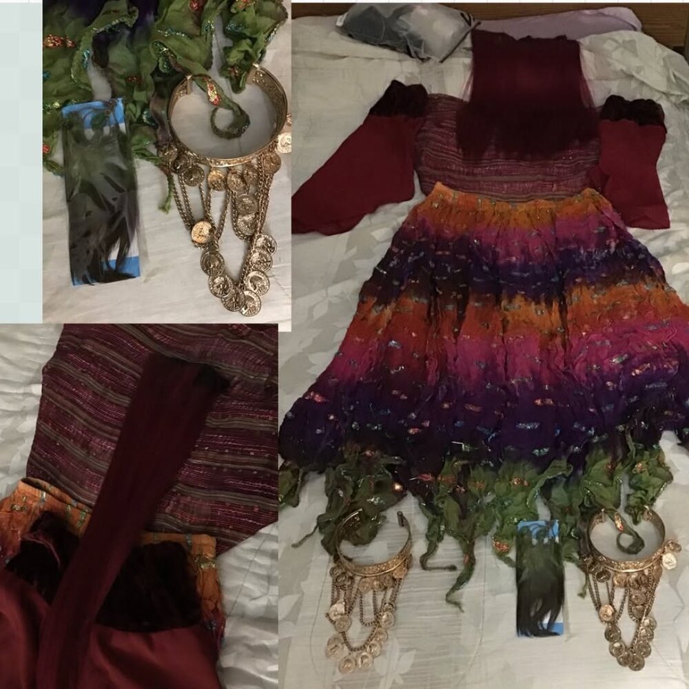 L-XL Adult Female Gypsy Costume Halloween Cosplay